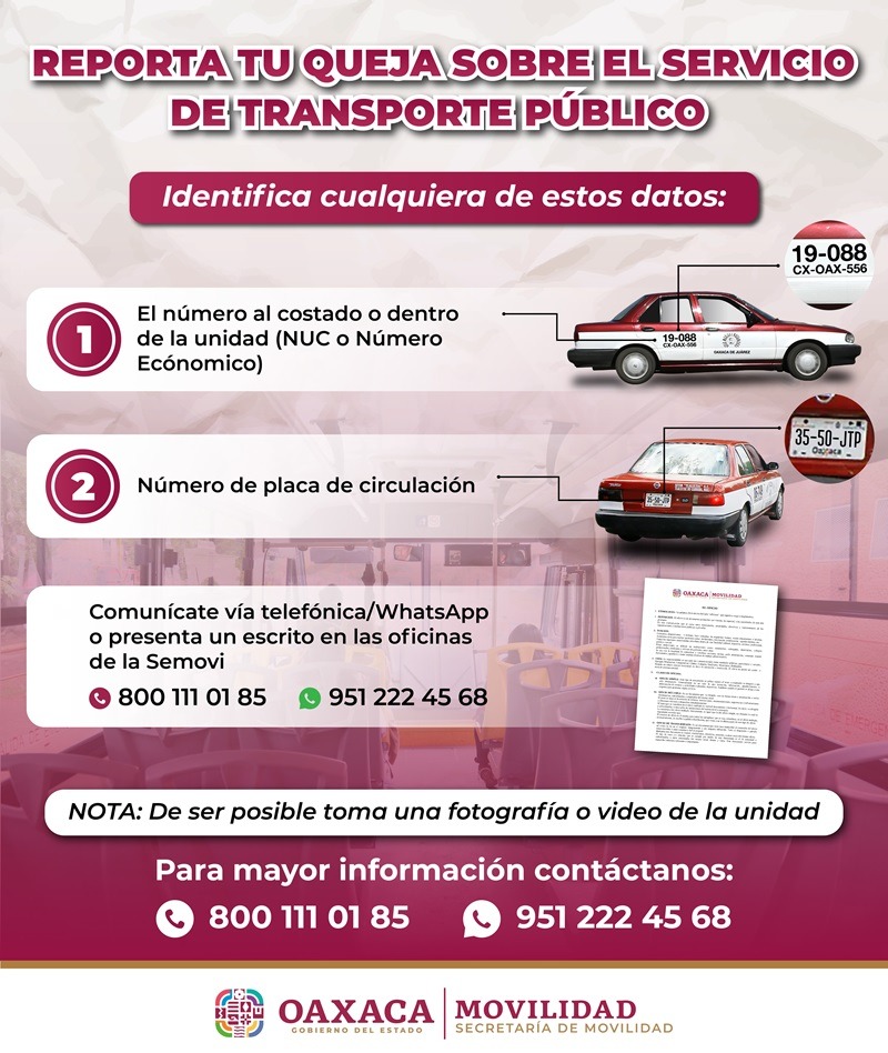 Conoce los datos para reportar quejas sobre transporte público Conoce los datos para reportar quejas sobre transporte público